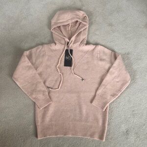 NWT Pink Cashmere Hooded Sweater